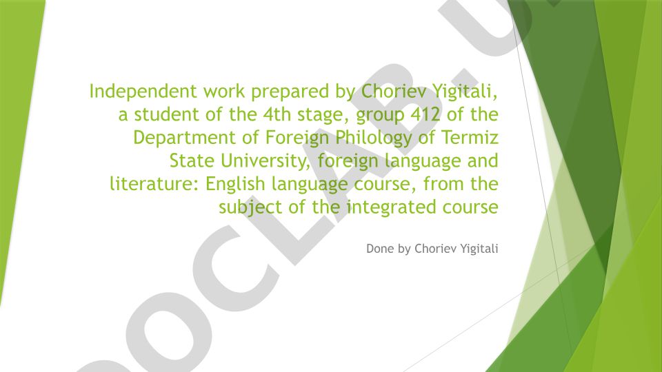 Integrated English Course Skills Development