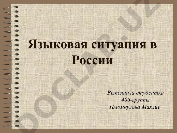 Языковая ситуация в России