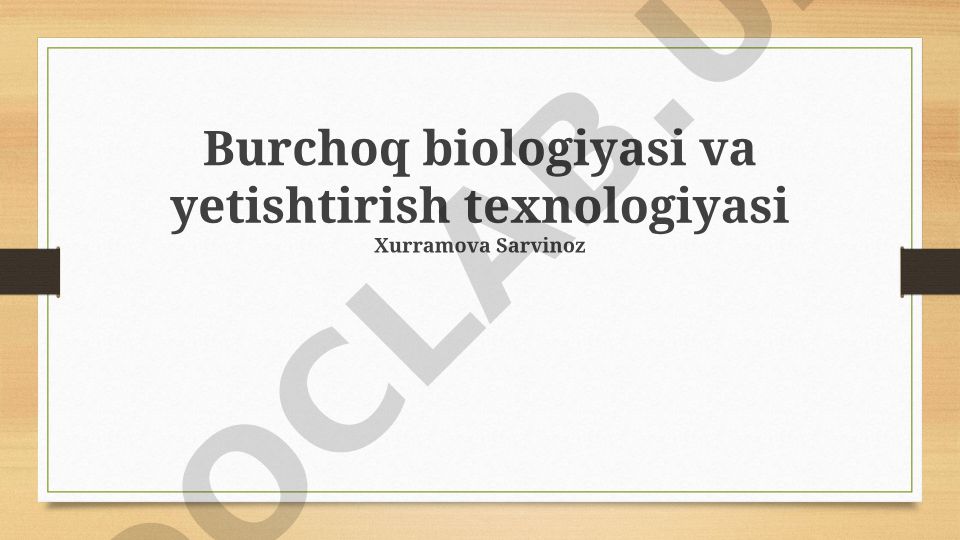 Grechka biologiyasi va yetishtirish texnologiyasi