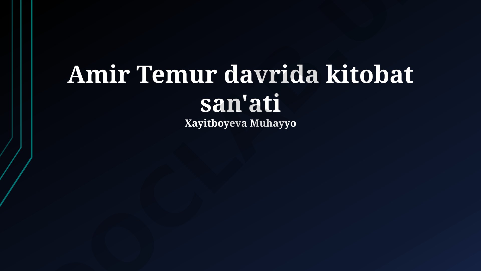 Amir Temur davrida kitobat san'ati