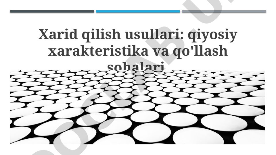 Sotib olish usullari: qiyosiy tahlil va qo'llanilish sohalari