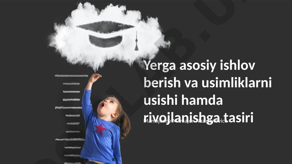 Yerga asosiy ishlov berish va o'simliklarning o'sishiga ta'siri