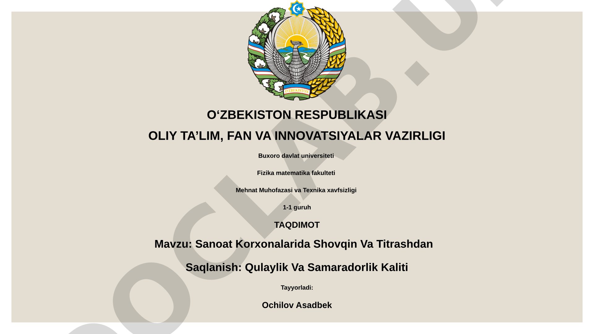 Sanoat Korxonalarida Shovqin Va Titrashdan Saqlanish: Qulaylik Va Samaradorlik Kaliti