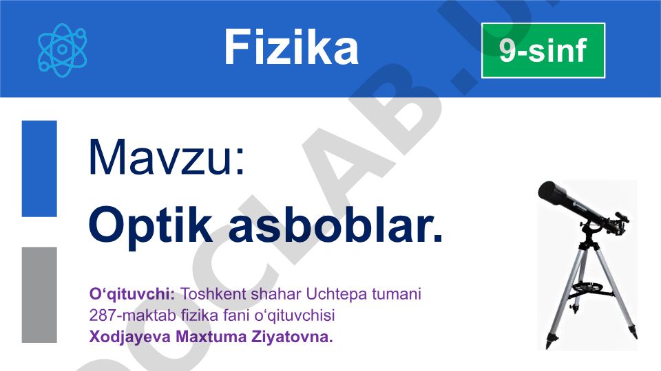 Optik asboblar