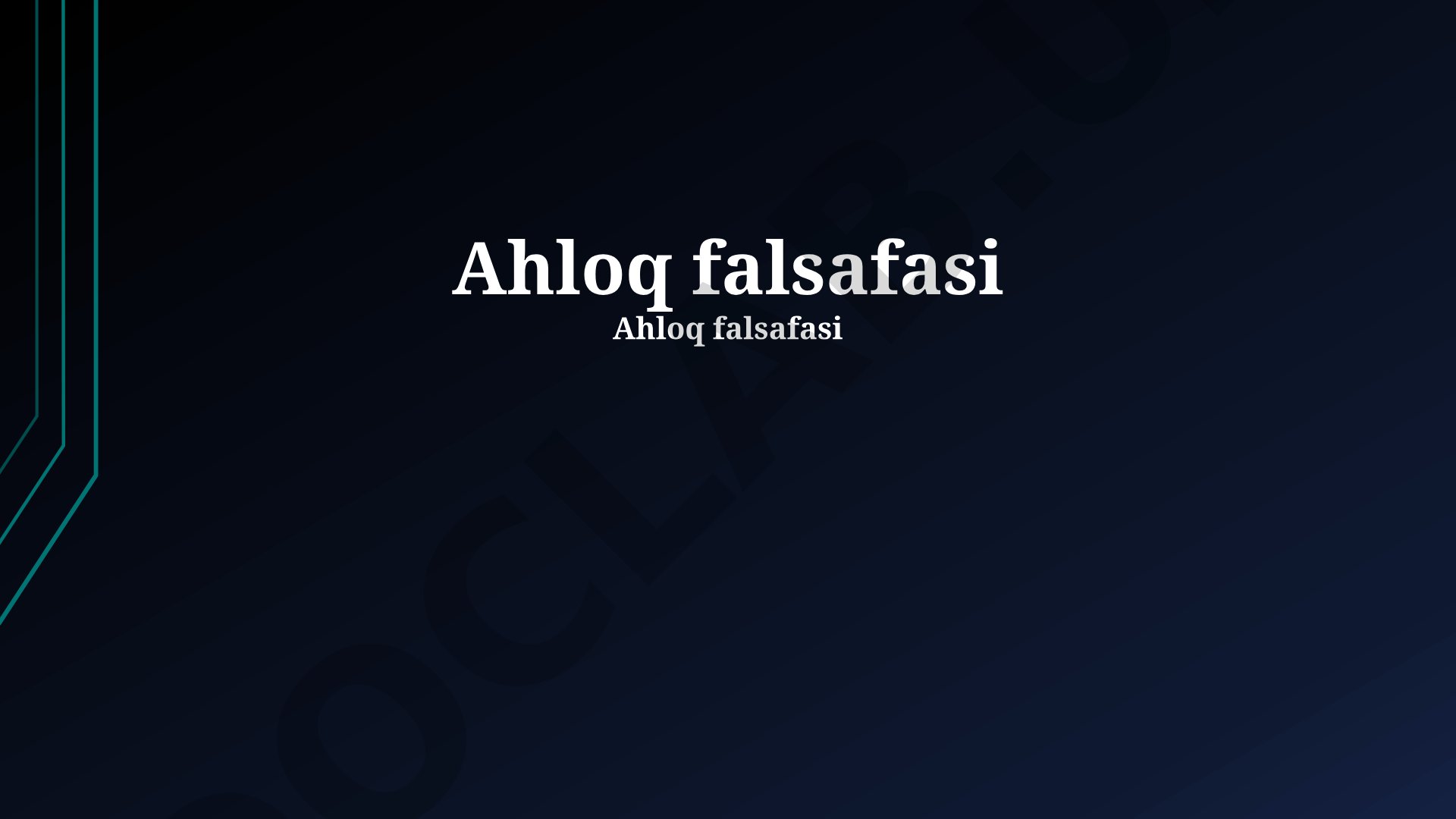 Ahloq falsafasi