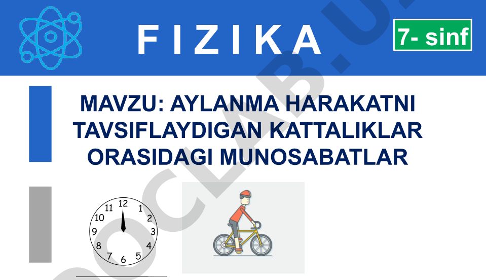 Aylanma harakatni tavsiflaydigan kattaliklar orasidagi munosabatlar