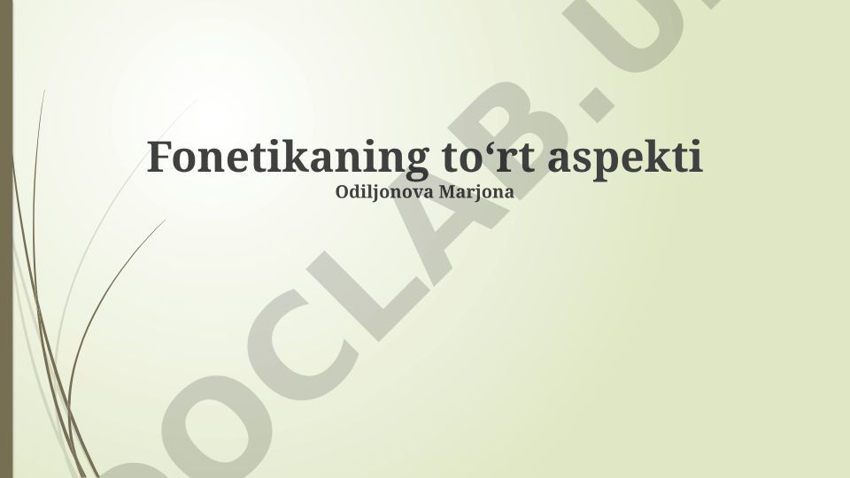 Fonetikaning toʻrt aspekti