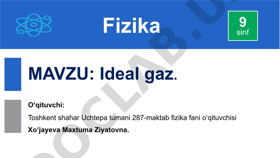 Ideal gaz va real gazlar