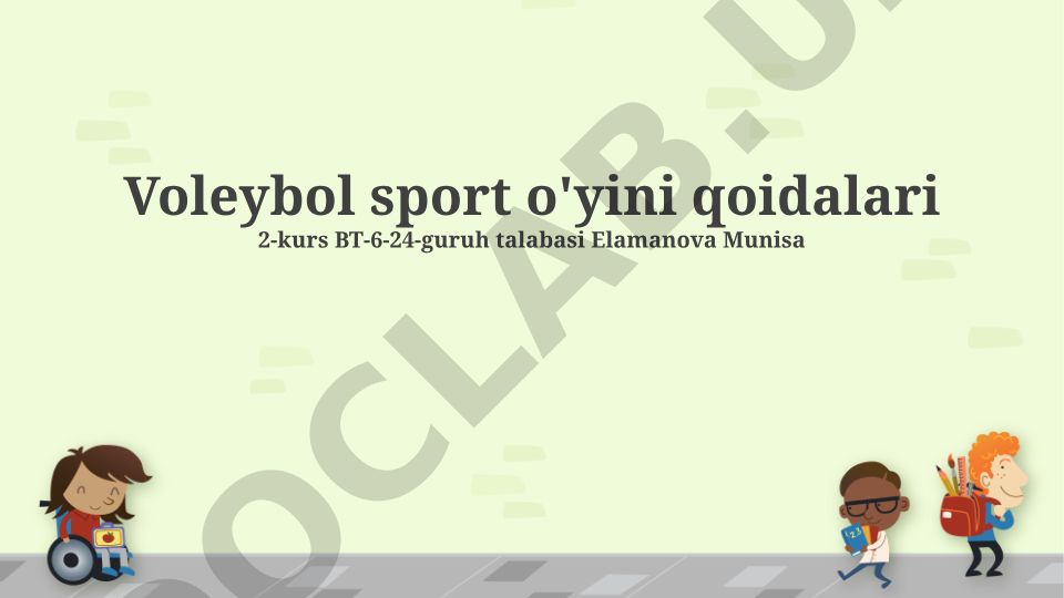 Voleybol sport o'yini qoidalari