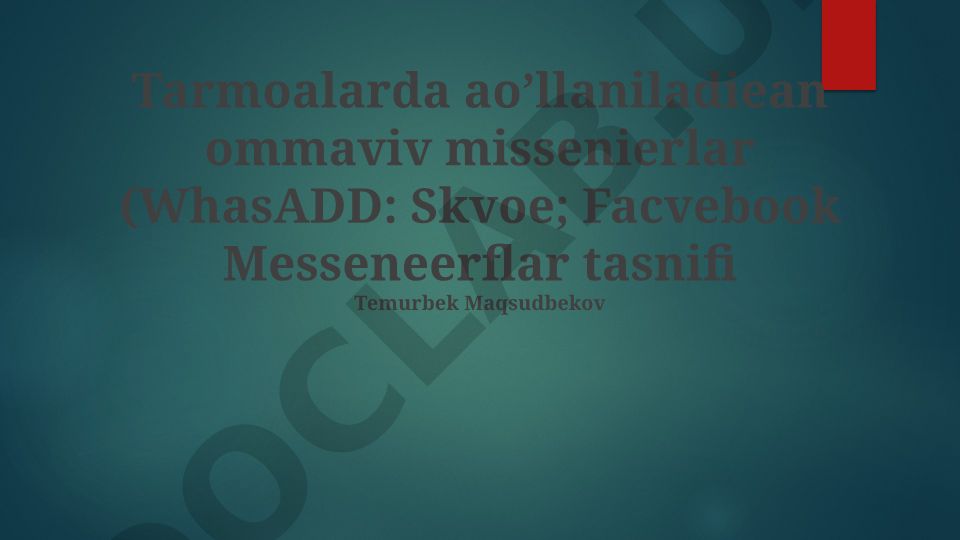 Fermer xo'jaliklarida WhatsApp, Skype va Facebook Messenger'dan foydalanish