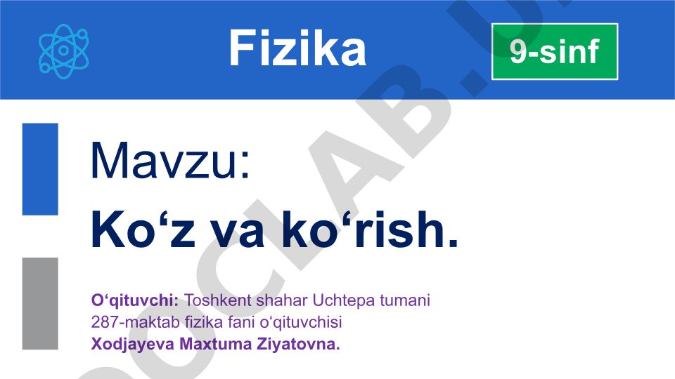 Ko‘z va ko‘rish