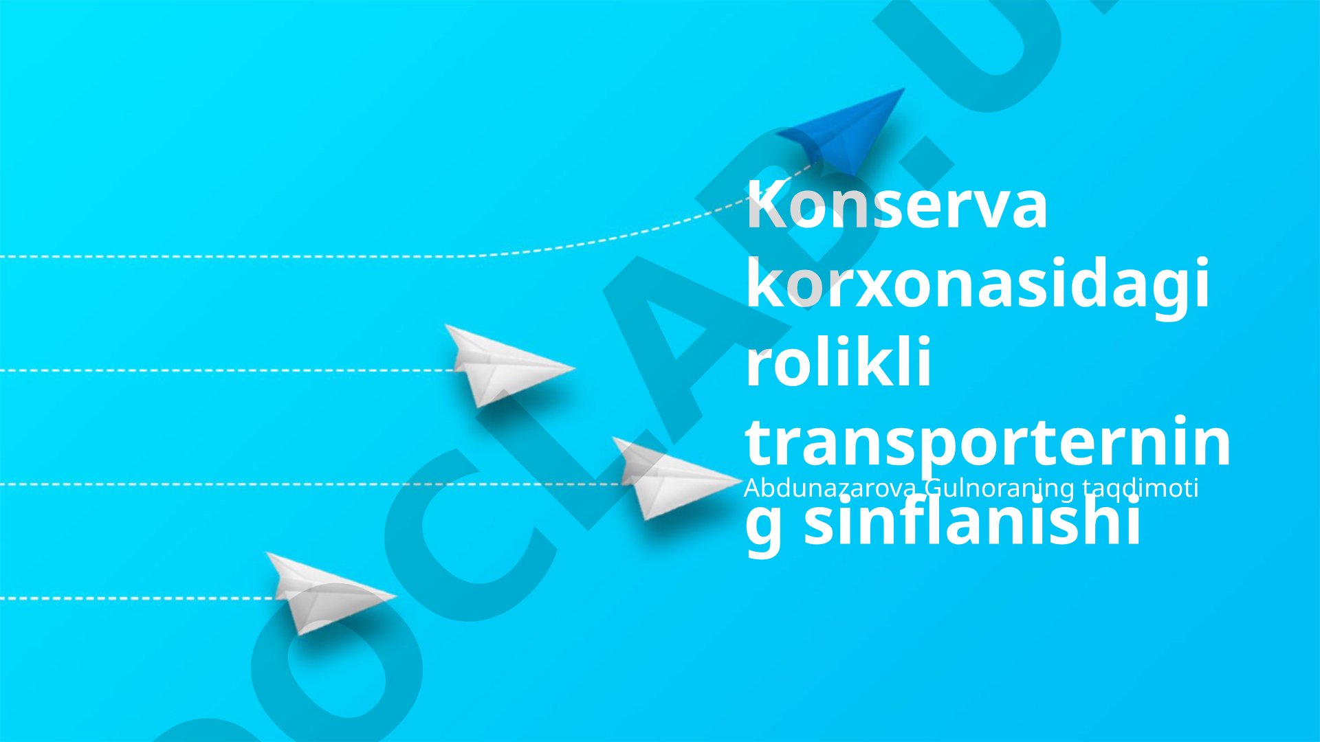 Konserva korxonasidagi rolikli transporterning sinflanishi