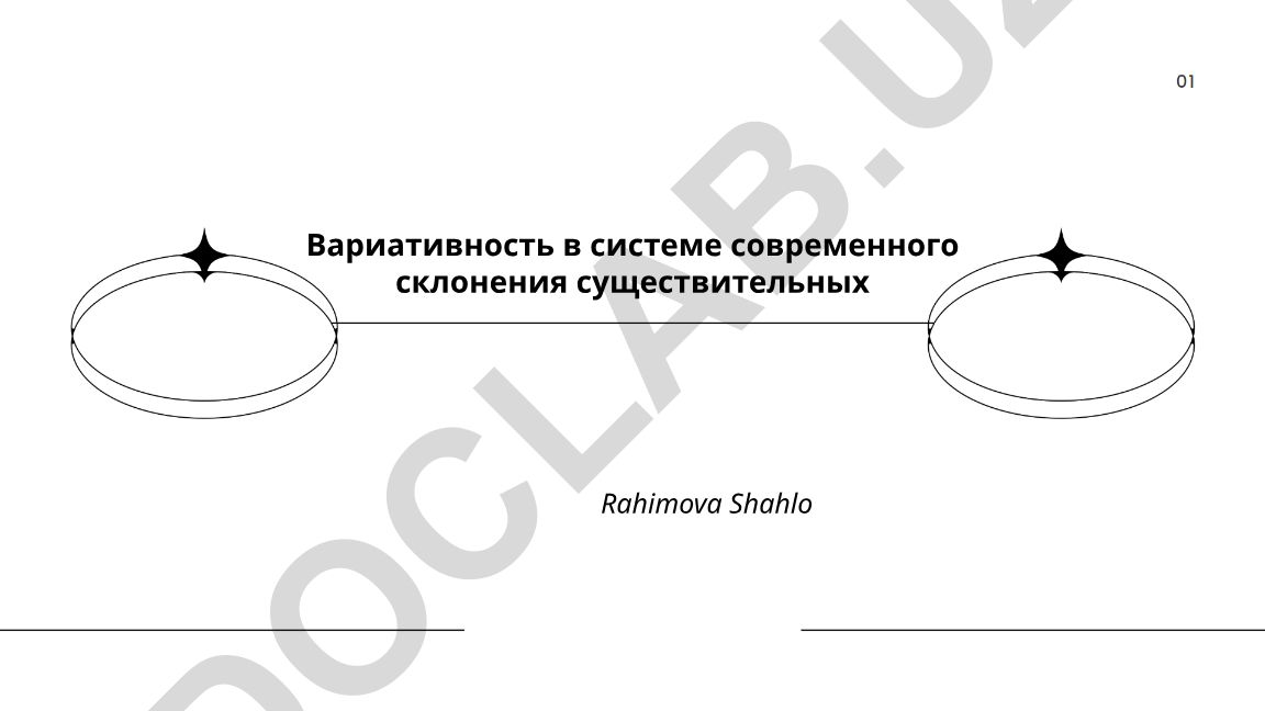 Вариативность в системе современного склонения существительных
