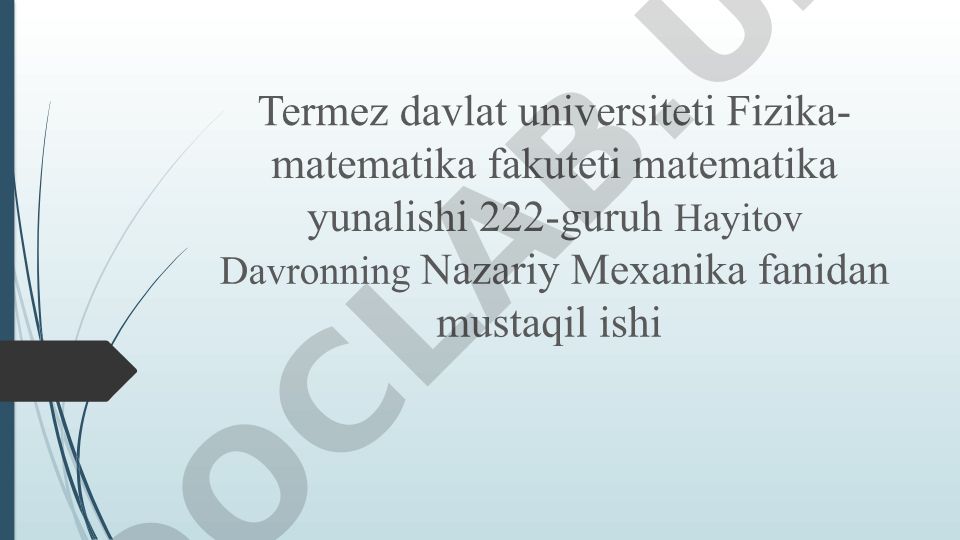 Nuqtaning murakkab harakati; asosiy va qo‘zg‘aluvchi sanoq sistemalari; nisbiy, ko‘chirma va murakkab harakatlar; tezliklarni qo‘shish; Koriolis teoremasi; Koriolis tezlanish