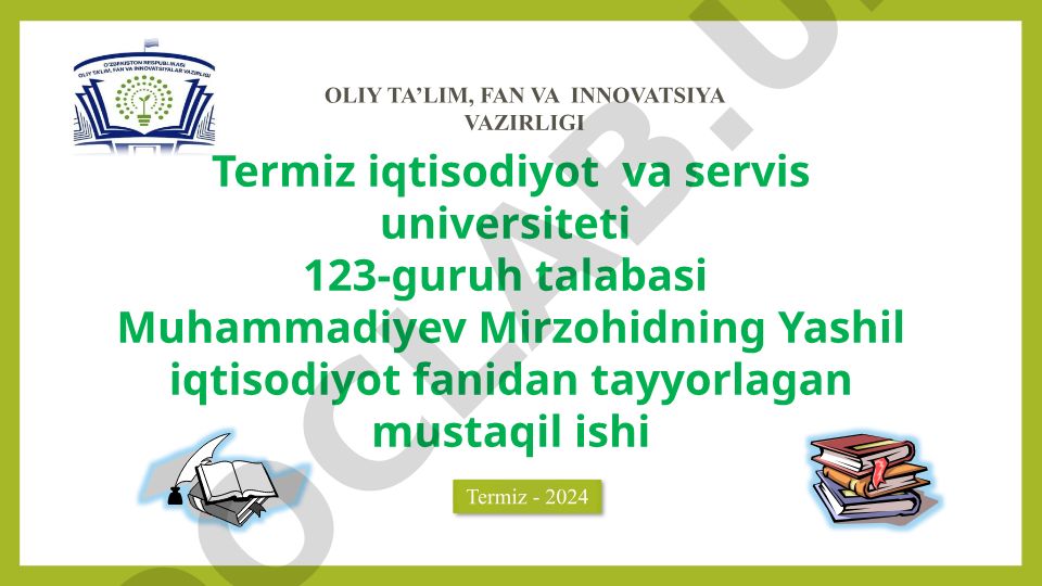 Yashil iqtisodiyotni tavsiflovchi ko'rsatkichlar tizimini aniqlash bo'yicha yondashuvlar