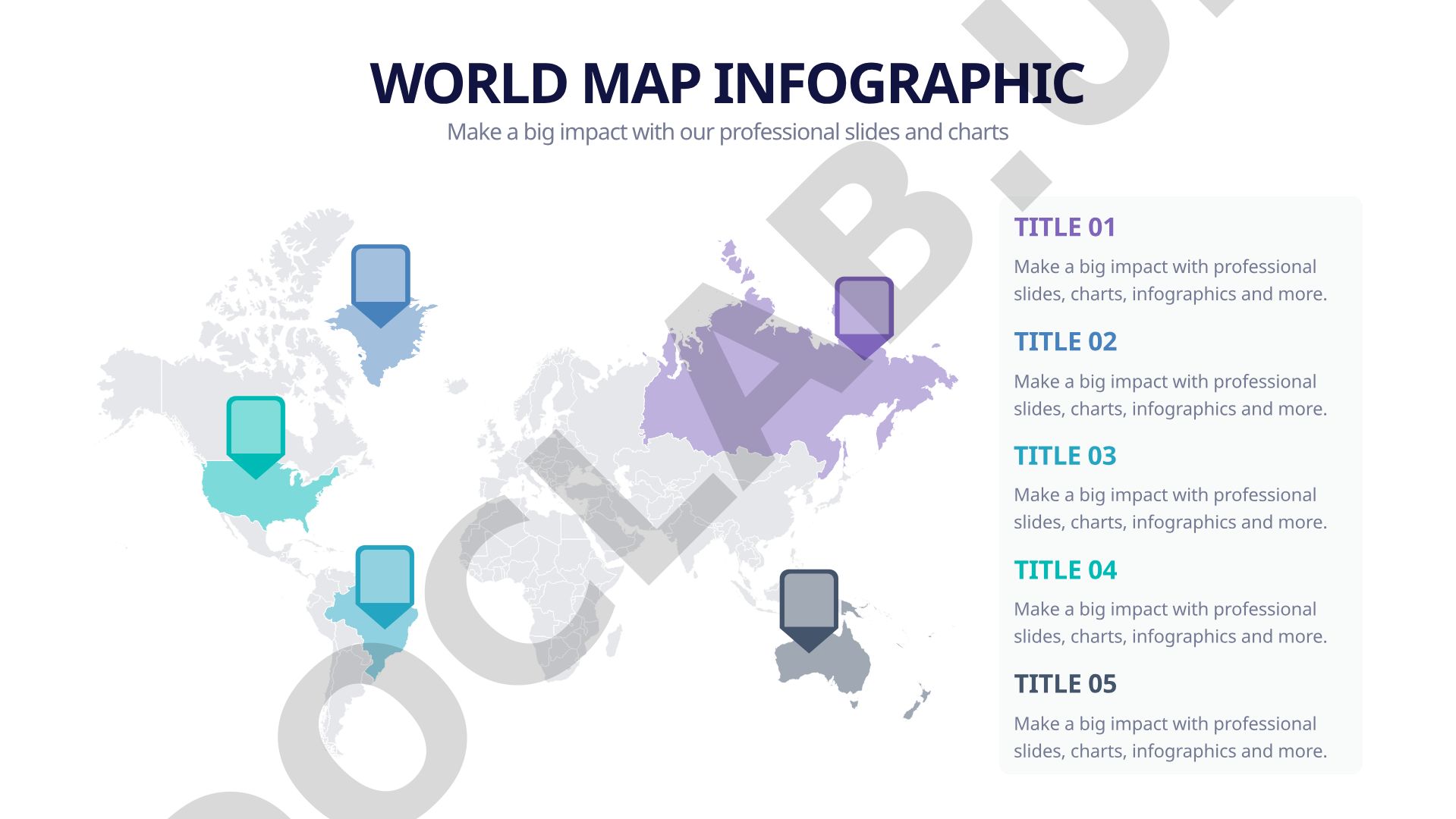 Professional slides, charts and infographics for impactful presentations