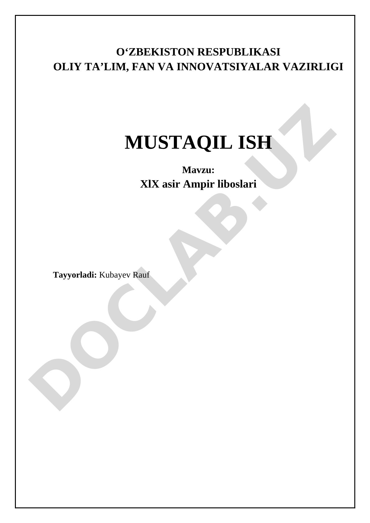 XlX asir Ampir liboslari