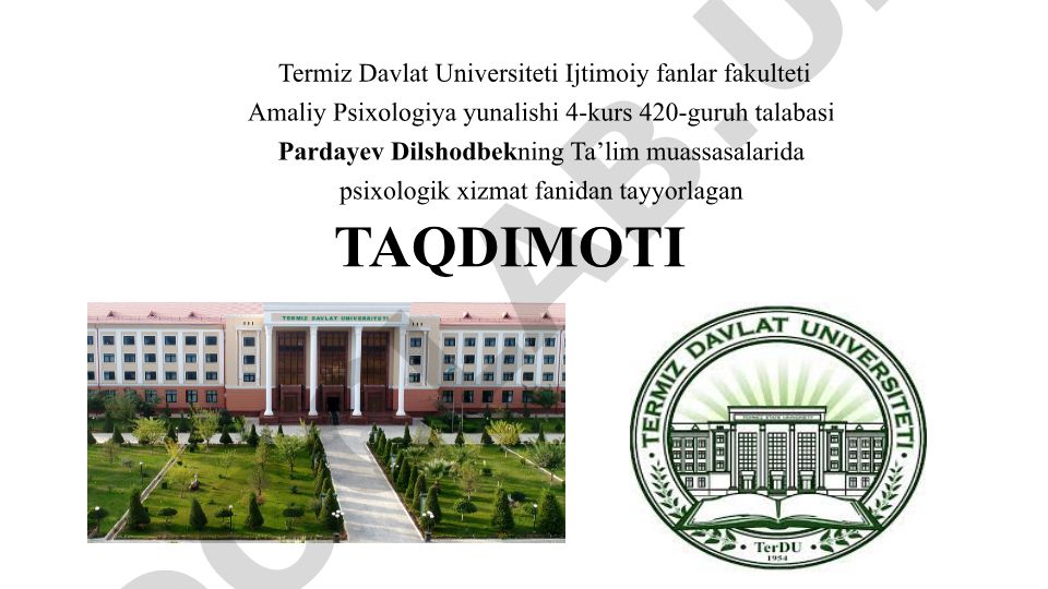 Amaliyotchi psixolog shaxsiga qo'yiladigan talablar