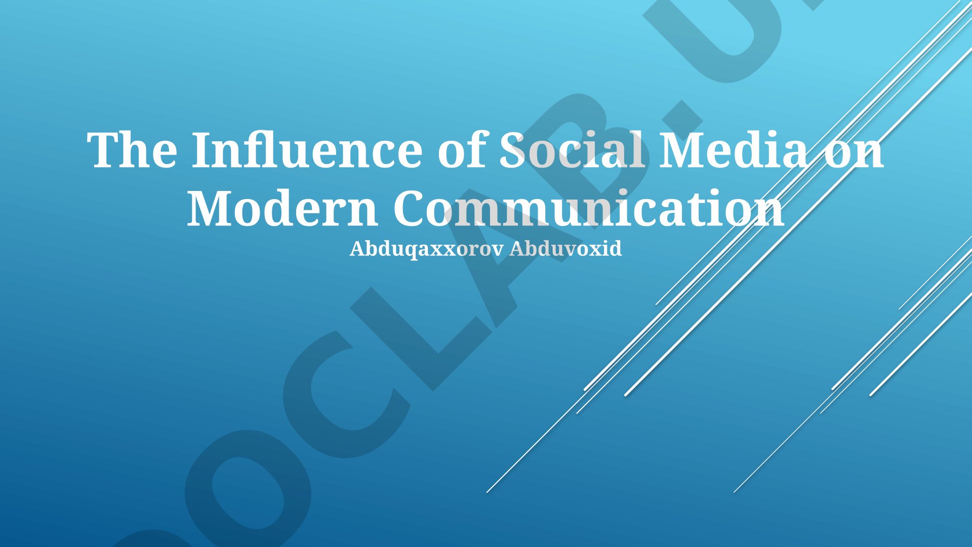 The Influence of Social Media on Modern Communication