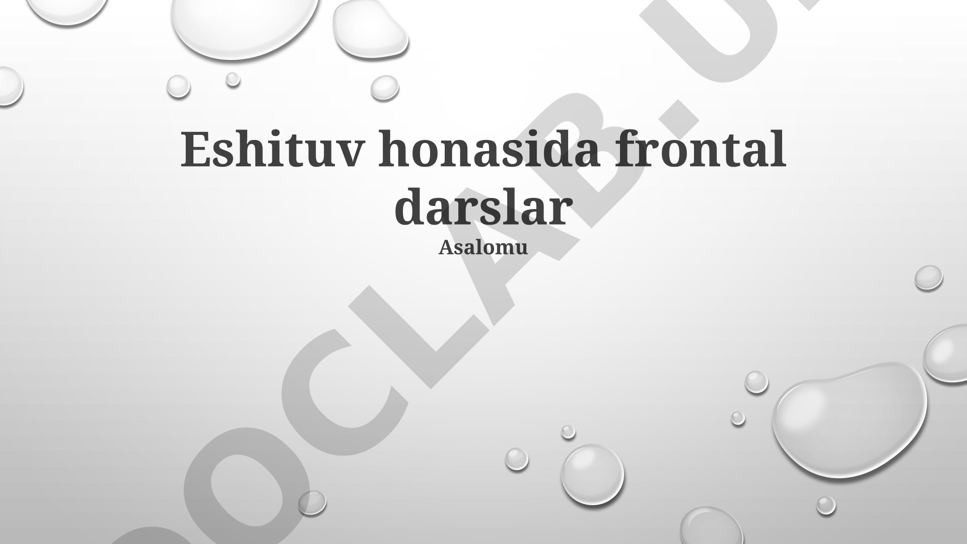 Frontal ma'ruzalar: ta'rif, xususiyatlar va rivojlanish tarixi