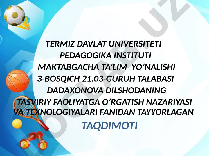 Maktabgacha yoshdagi bolalarning rivojlanishi va ta'lim tarbiyasi