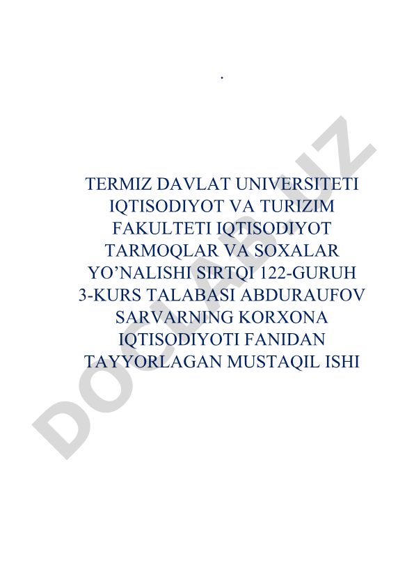 Korxonalarni tashkil etish va davlat ro'yxatidan o'tkazish tartibi