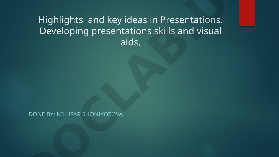 Effective Presentation Skills and Techniques