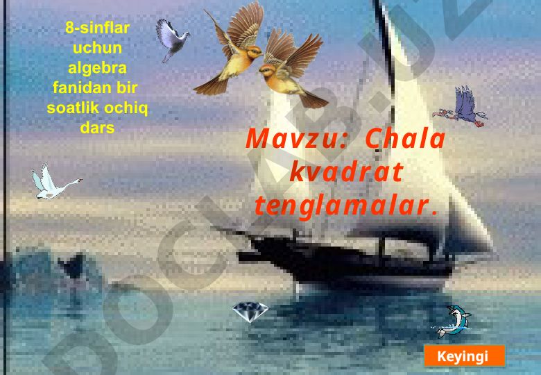 Chala kvadrat tenglamalar