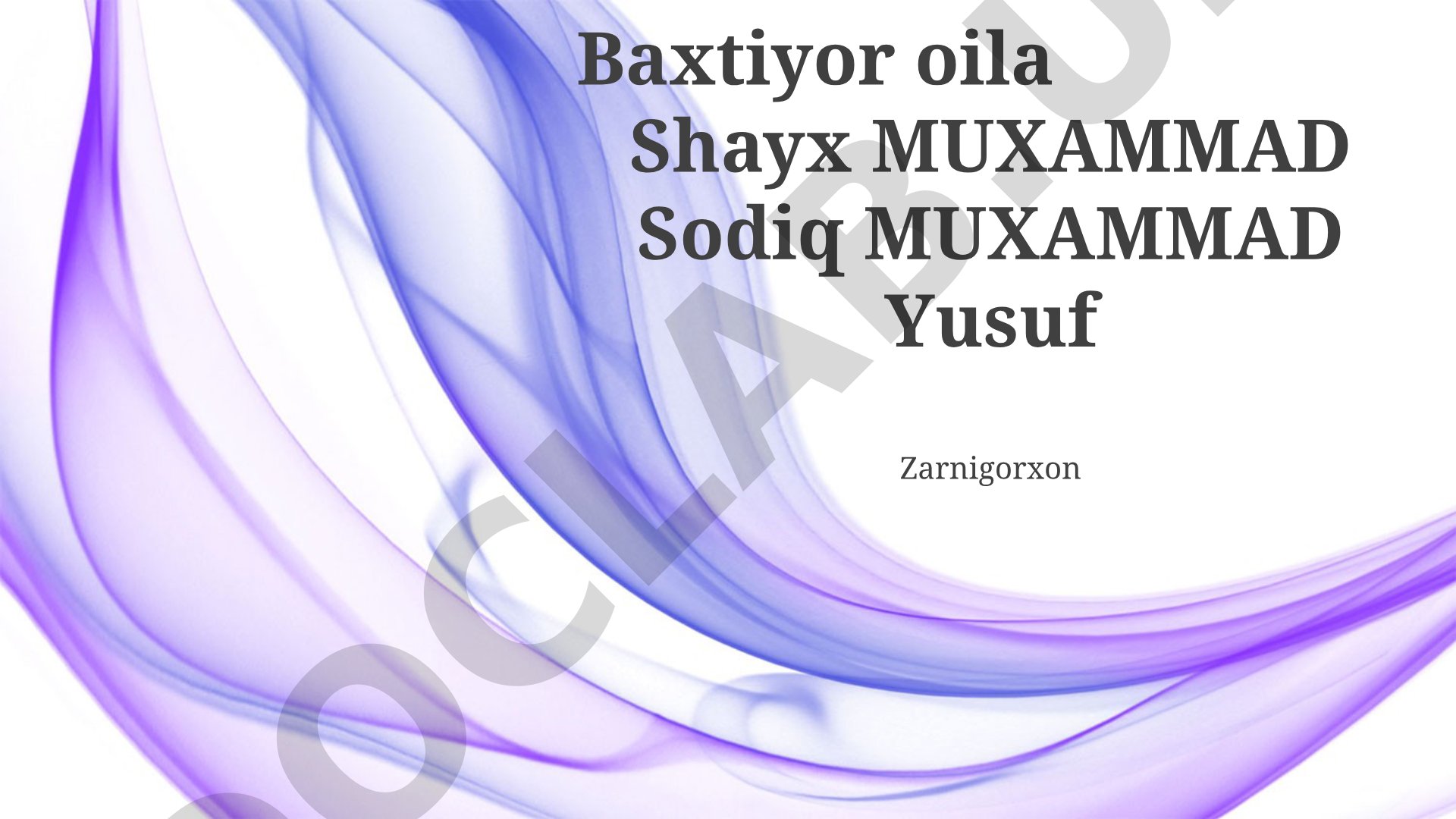 Baxtli oila asoslari