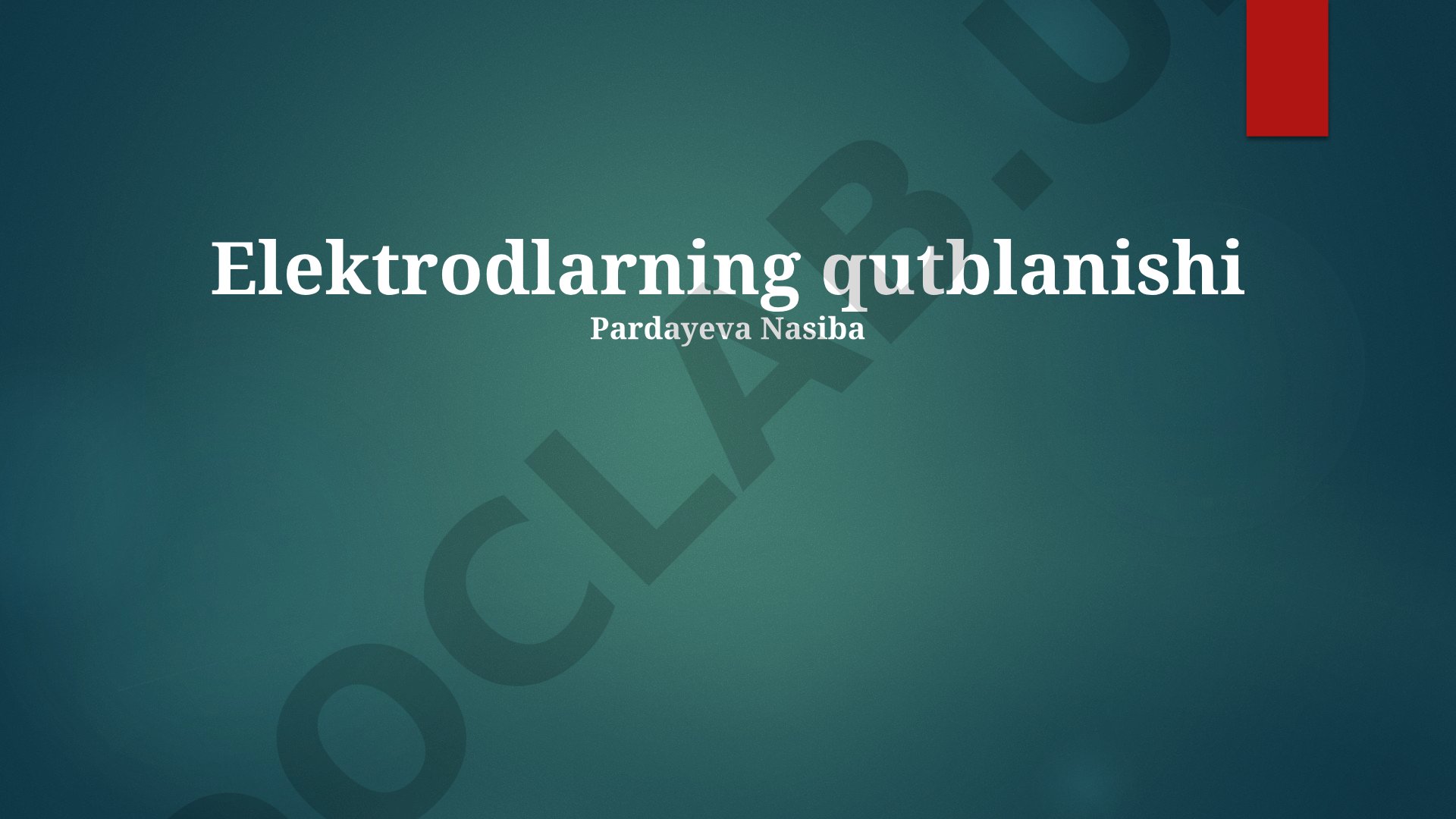 Elektrodlarning qutblanishi