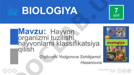 Hayvon organizmi tuzilishi, hayvonlarni klassifikatsiya qilish