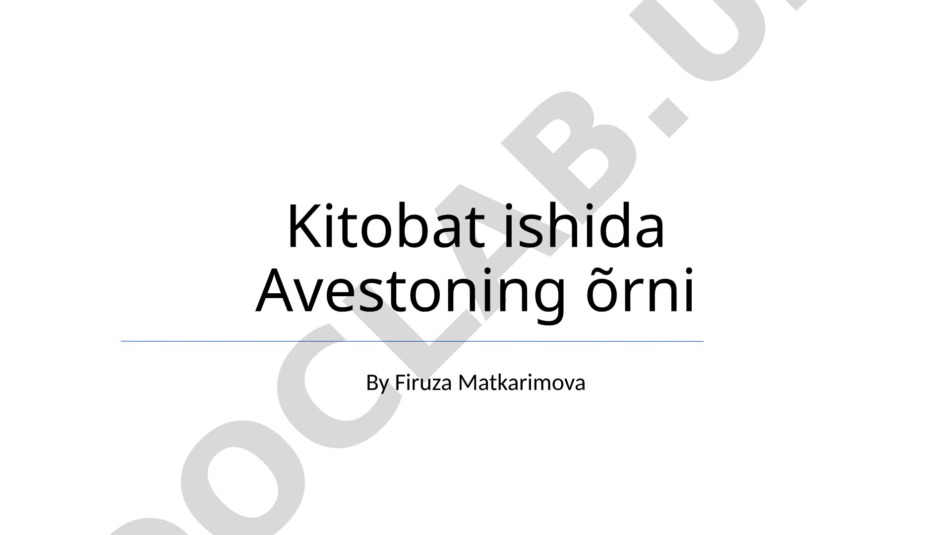 Avesto va tibbiyot: kasalliklar va davolash usullari