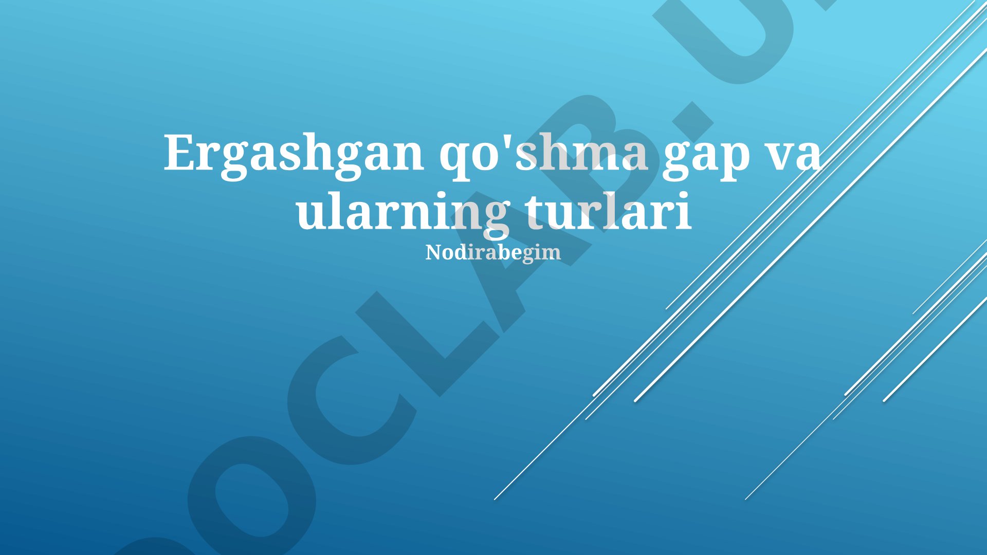 Ergashgan qo'shma gap va ularning turlari