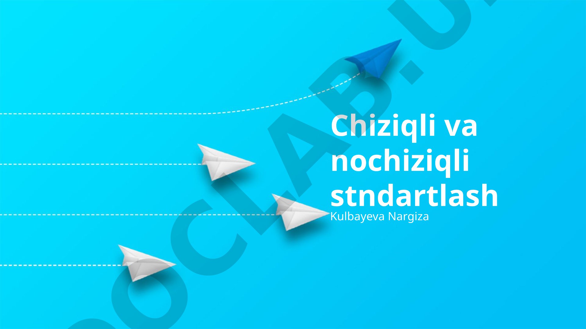 Chiziqli va nochiziqli standartlashtirish usullari