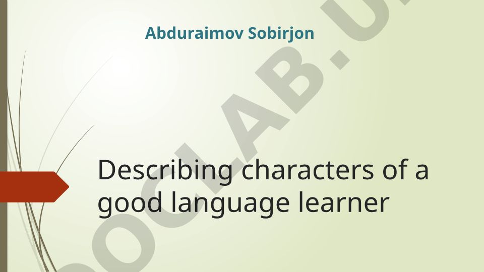 Describing characters of a good language learner