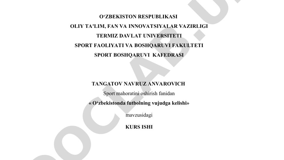 O‘zbekistonda futbolning vujudga kelishi