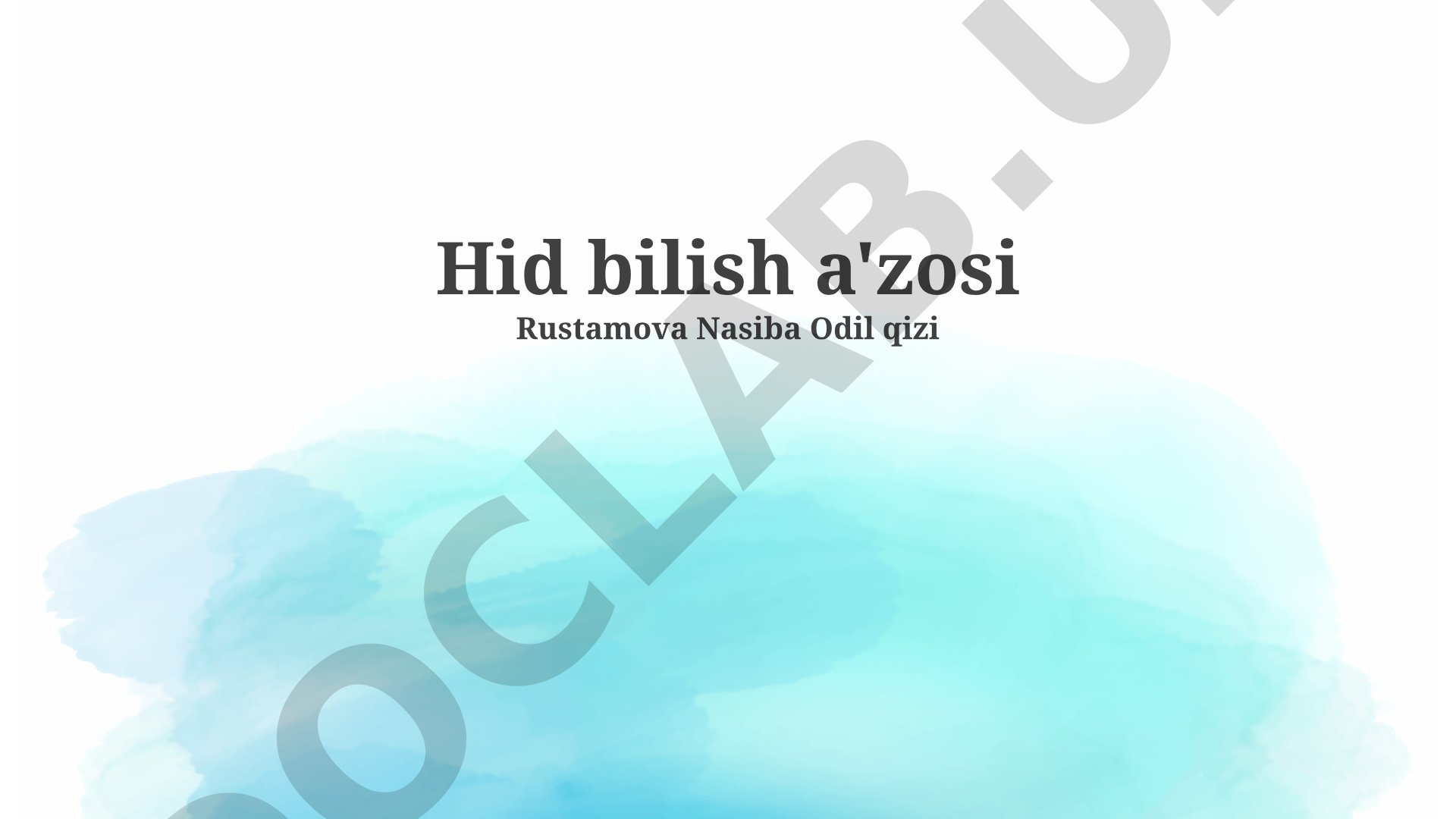 Hid bilish a'zosi