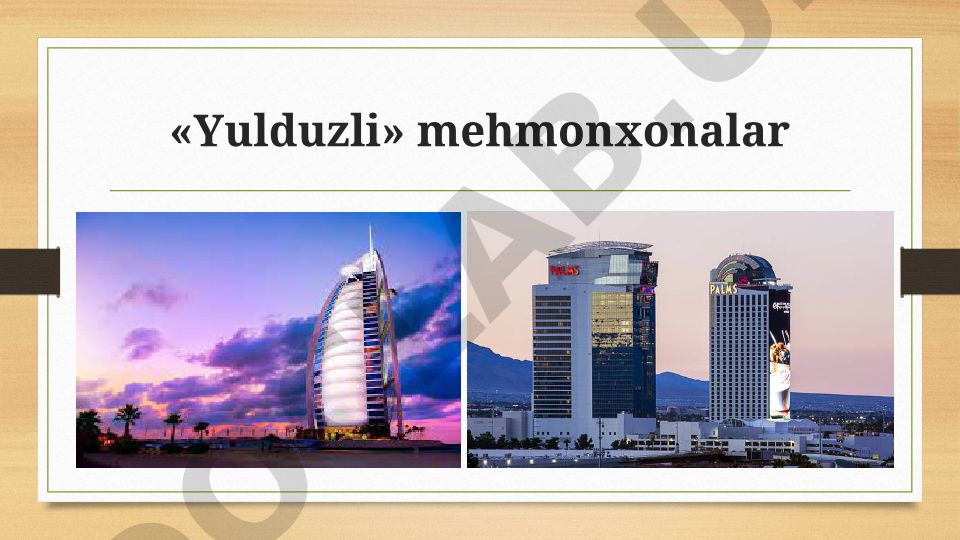 Dunyodagi eng hashamatli mehmonxonalar