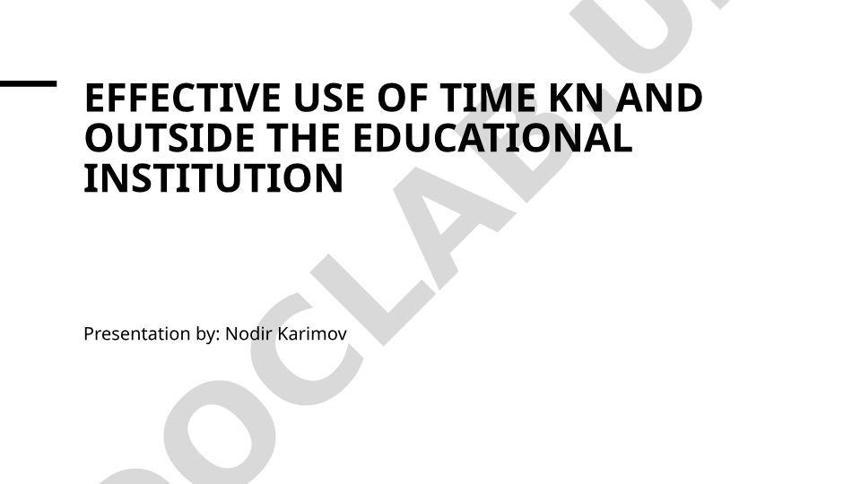 Effective Time Management Principles and Techniques