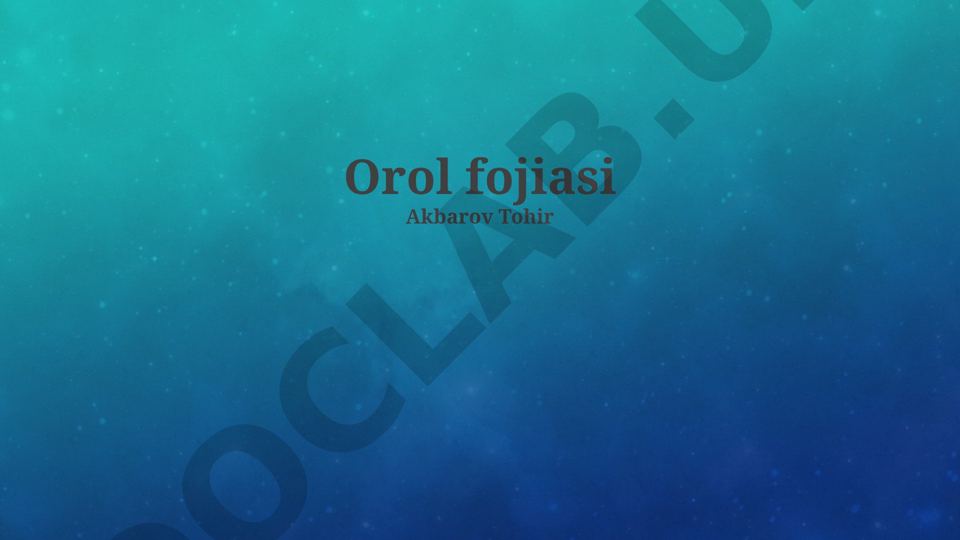 Orol fojiasi