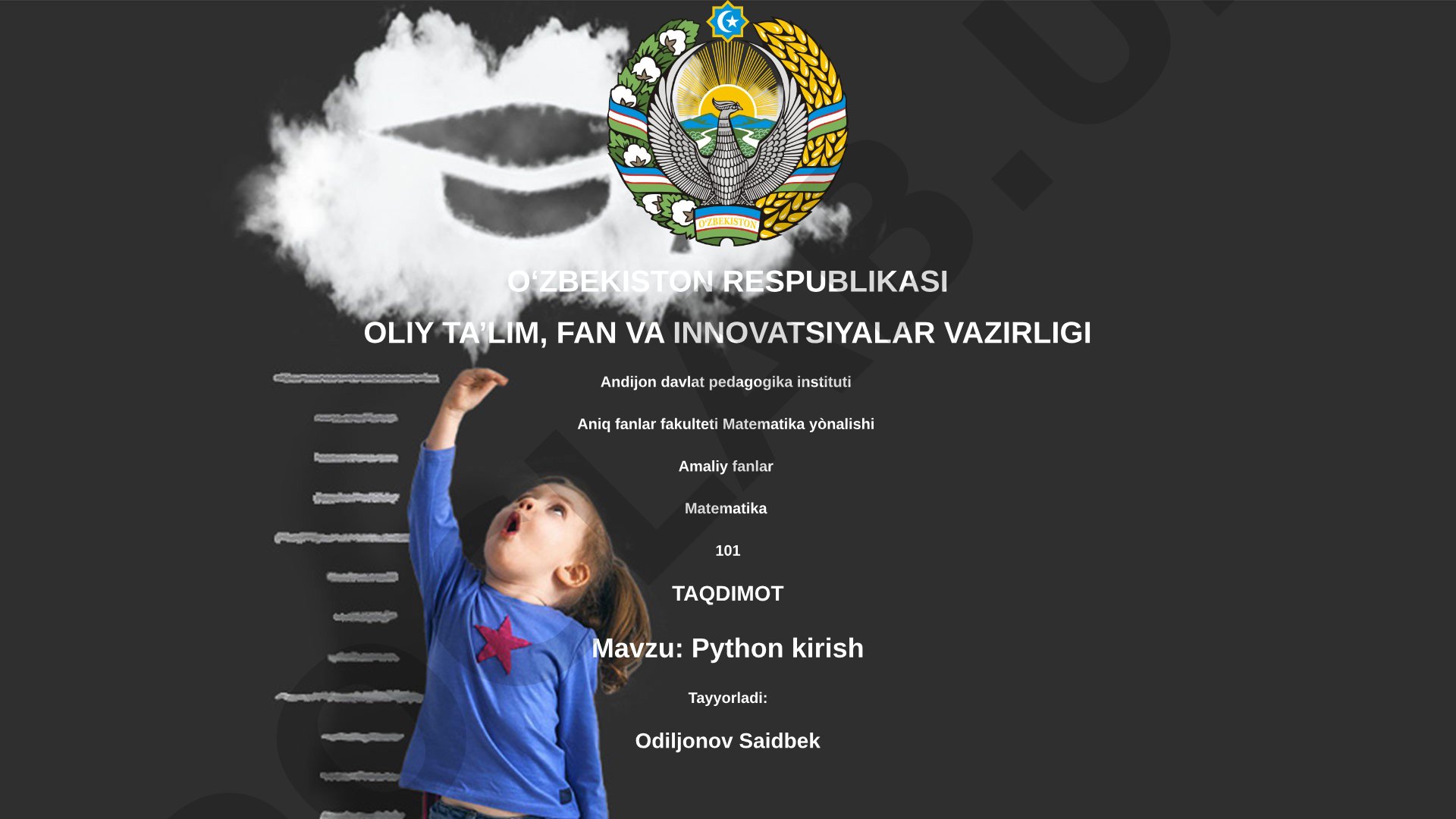 Python kirish