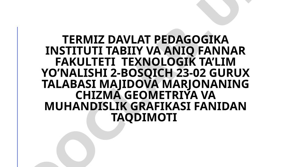 Ortogonal proektsiya tizimlari «A» va «Ye» ni qiyosiy tahlil