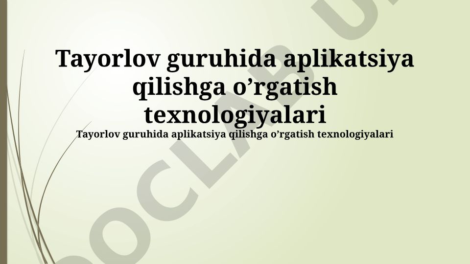 Teylor guruhida dasturiy ta'minotni ishlab chiqishni o'qitish texnologiyalari
