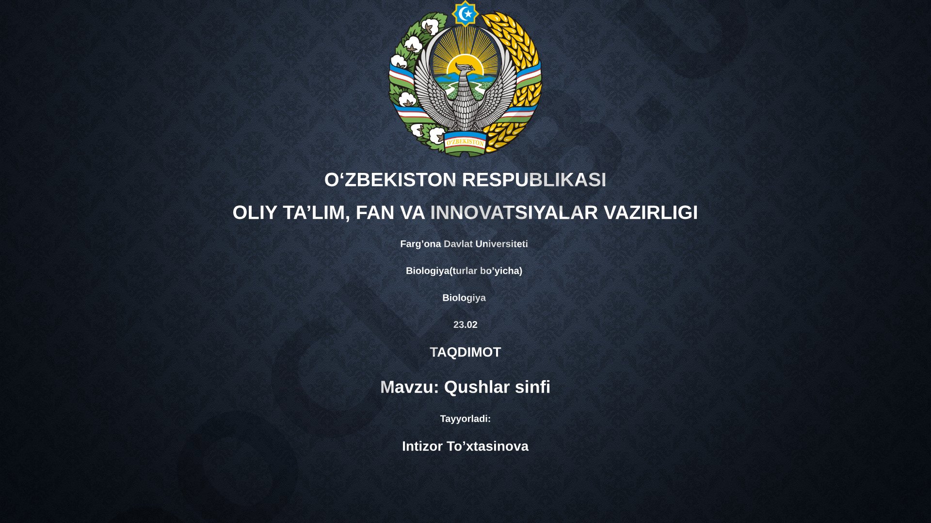 Qushlar sinfi