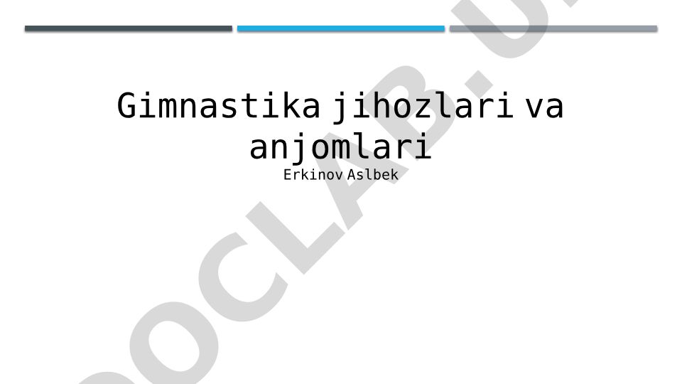 Gimnastika jihozlari va anjomlari