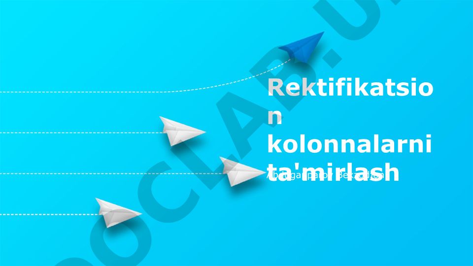 Rektifikatsion kolonnalarni ta'mirlash jarayonlari