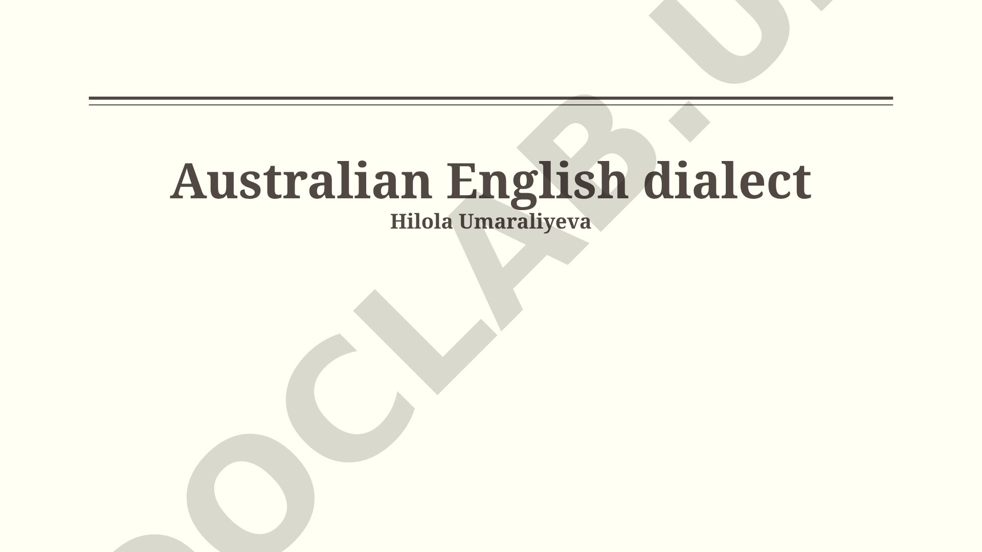 Australian English Translation Strategies and Cultural Differences