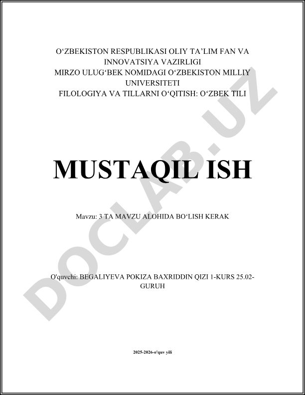 3 ta mavzu alohida bo'lish kerak: ta'lim dars rejasida, ilmiy maqola tuzilmasida, taqdimot va seminar mavzularida