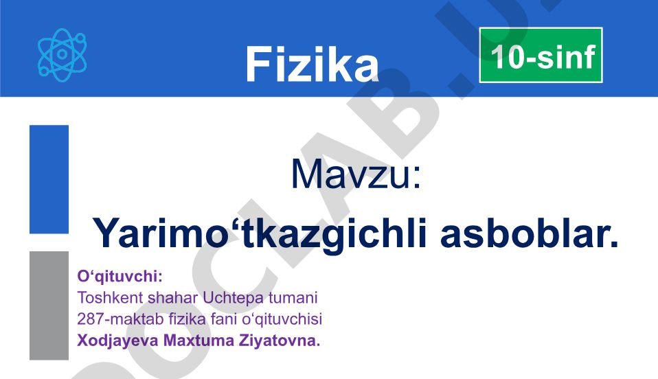 Yarimo‘tkazgichli asboblar