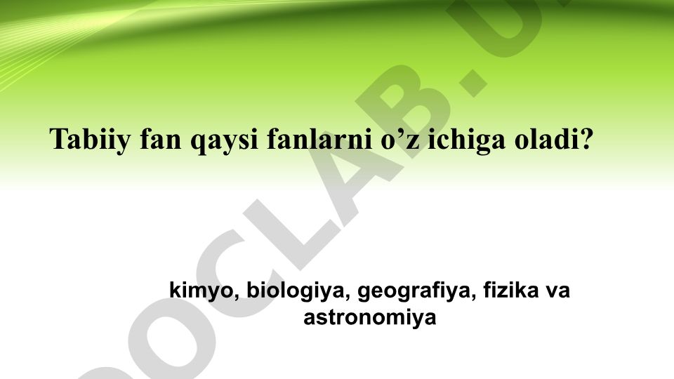 Tabiiy fanlar va qon aylanish tizimi